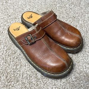 Brown Clog Leather Vintage Dr. Martens (slight wear)